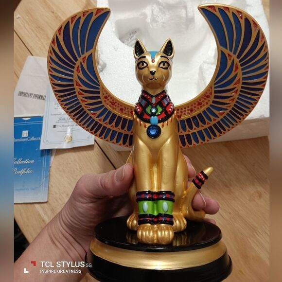 Egyptian Feline Of The Night Hamilton Collection - Picture 2 of 9